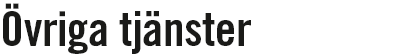 Övriga tjänster